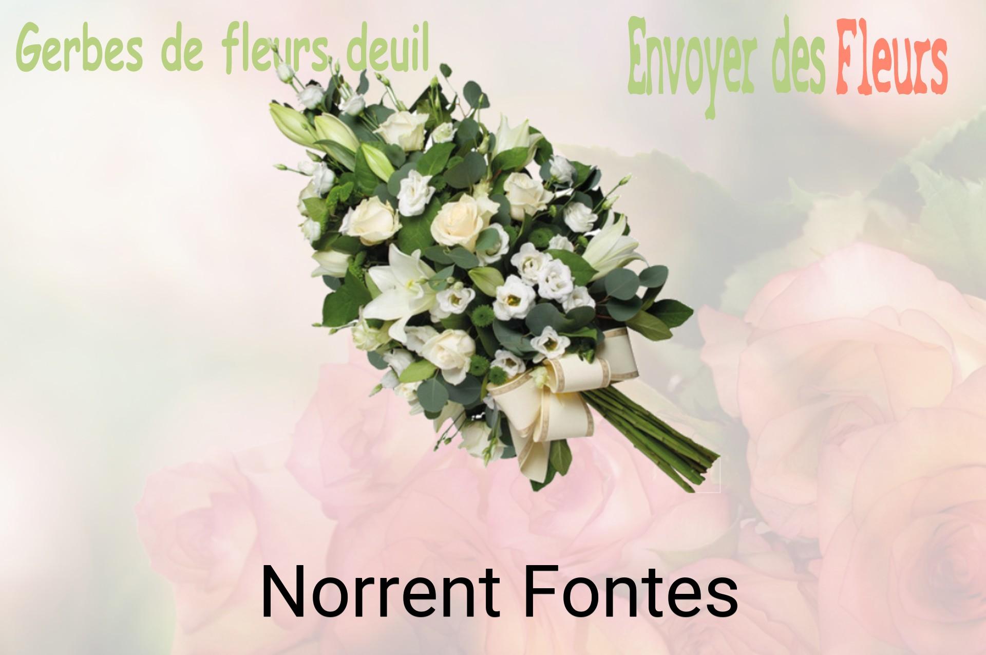 Gerbe de fleurs de deuil livrée à Norrent-Fontes